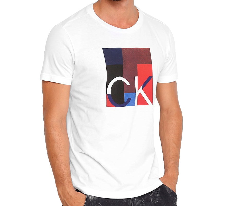 Camiseta Calvin Klein estampada branca