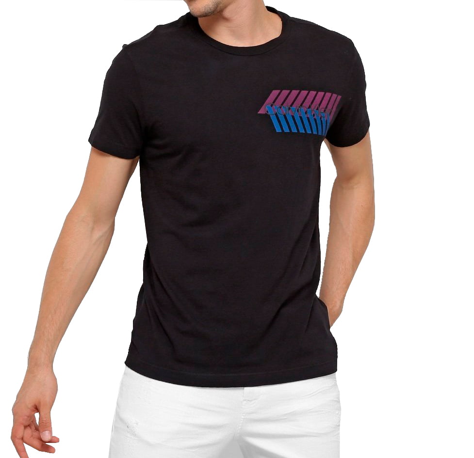 Camiseta Calvin Klein preta estampada