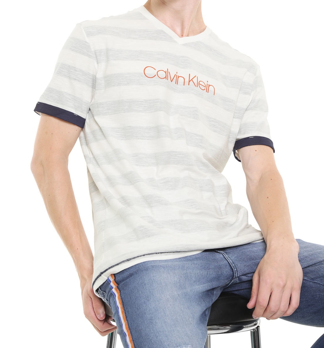 Camiseta Calvin Klein masculina listra?