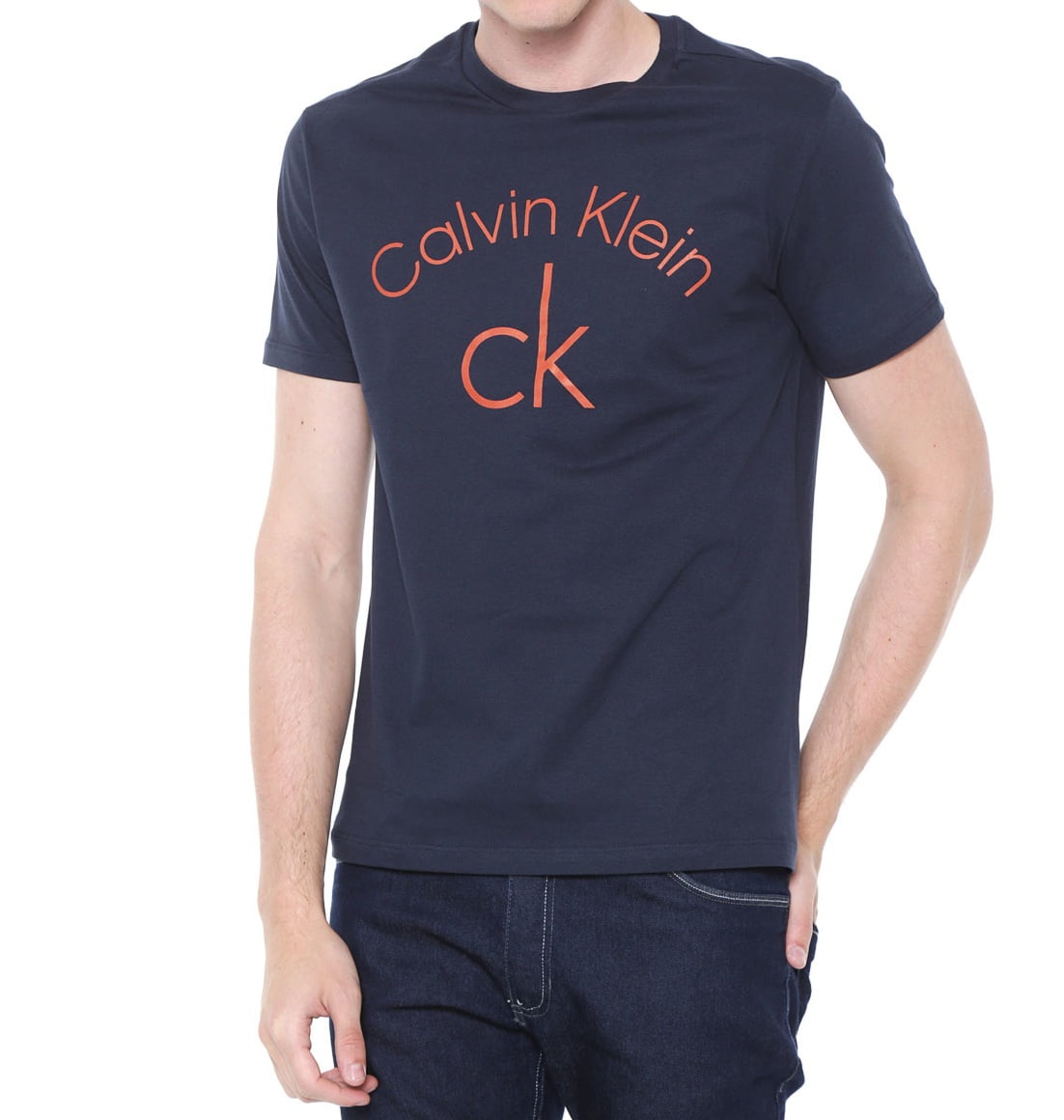 Camiseta Calvin Klein azul marinho slim