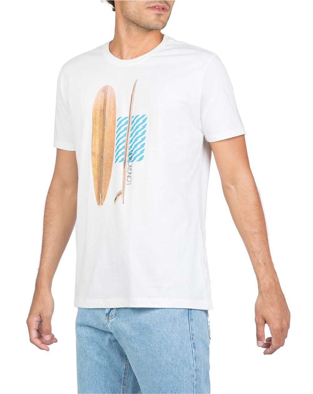 Camiseta estampada off White longboard