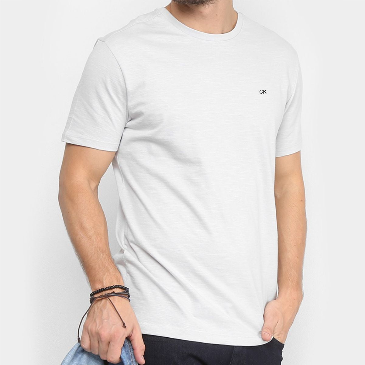 Camiseta básica branca logo