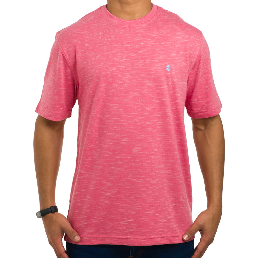 Camiseta Masculina Básica Rosa Izod