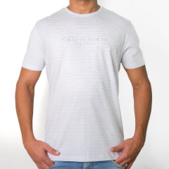 Camiseta Calvin Klein branca logo espaçado