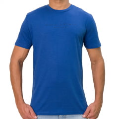 Camiseta Calvin Klein masculina azul logo