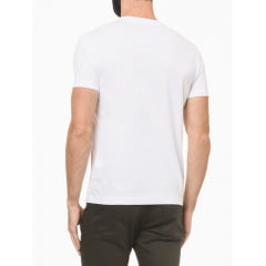 Camiseta Calvin Klein masculina branca logo espaçado