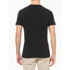 Camiseta masculina preta regular New York