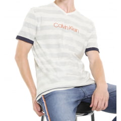 Camiseta Calvin Klein masculina listra