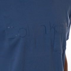 Camiseta masculina azul logo